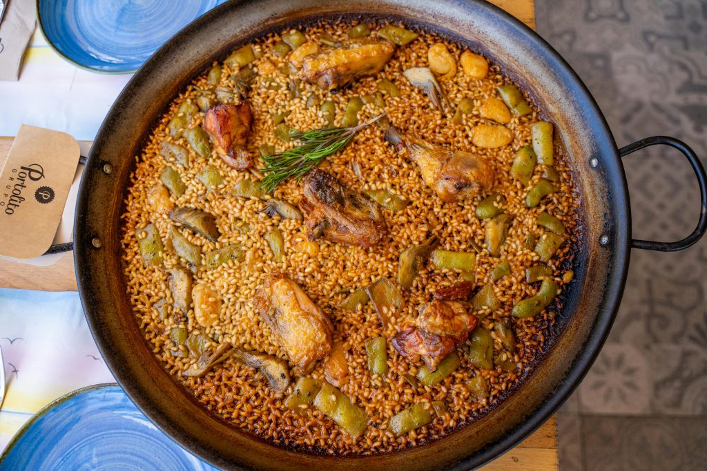 Paella Paella with meat and vegetable